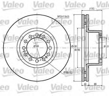 VALEO 187075 гальмівний диск