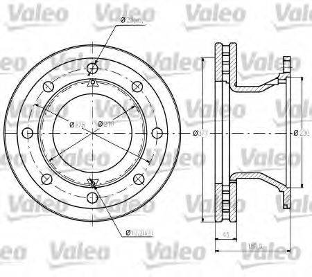 VALEO 187101 гальмівний диск
