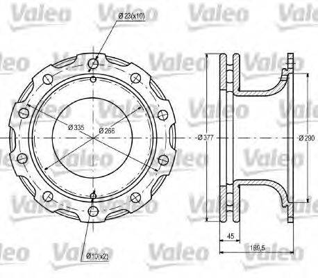 VALEO 187104 гальмівний диск