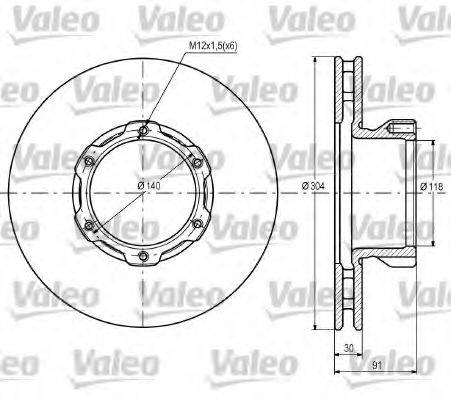 VALEO 187105 гальмівний диск