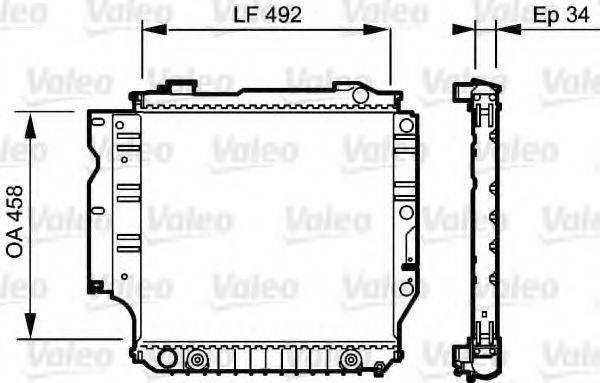 JEEP 55037 654AB Радіатор, охолодження двигуна