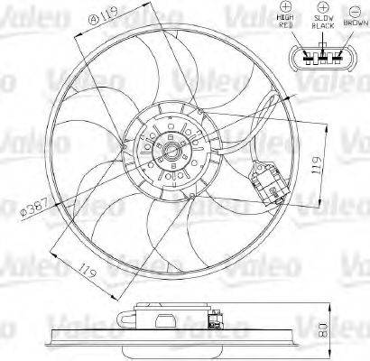 VAUXHALL 24431828 Електродвигун, вентилятор радіатора
