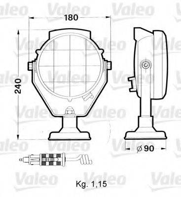 VALEO 40021 Фара робочого освітлення