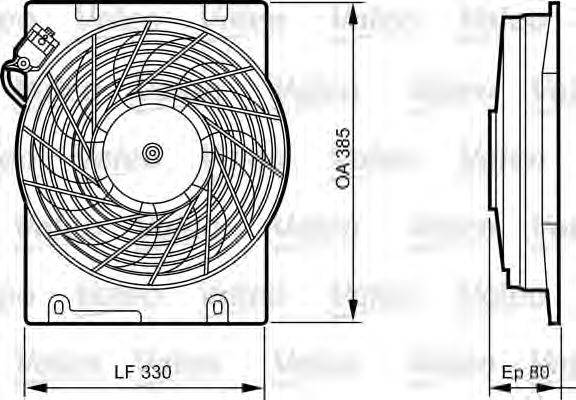 VAUXHALL 24431829 Електродвигун, вентилятор радіатора