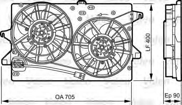 FORD 1230721 Електродвигун, вентилятор радіатора