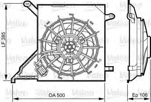 OPEL 1341348 Вентилятор, охолодження двигуна