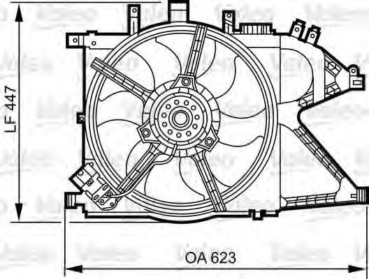 VAUXHALL 24445185 Кронштейн, вентилятор радіатора