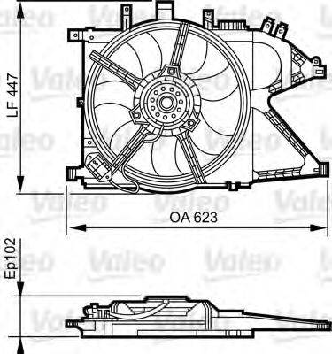 VAUXHALL 24402524 Вентилятор, охолодження двигуна