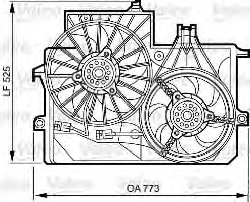 OPEL 1314966 Кронштейн, вентилятор радіатора