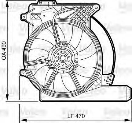 OPEL 1314557 Кронштейн, вентилятор радіатора