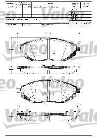 DEX 9250 Комплект гальмівних колодок, дискове гальмо