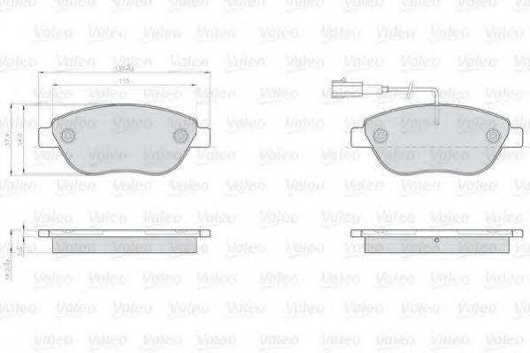 VALEO 23708 Комплект гальмівних колодок, дискове гальмо