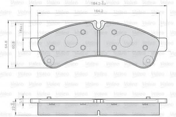 VALEO 29231 Комплект гальмівних колодок, дискове гальмо