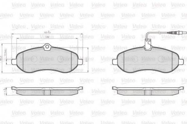VALEO 24595 Комплект гальмівних колодок, дискове гальмо