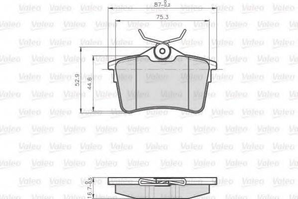 VALEO 24765 Комплект гальмівних колодок, дискове гальмо