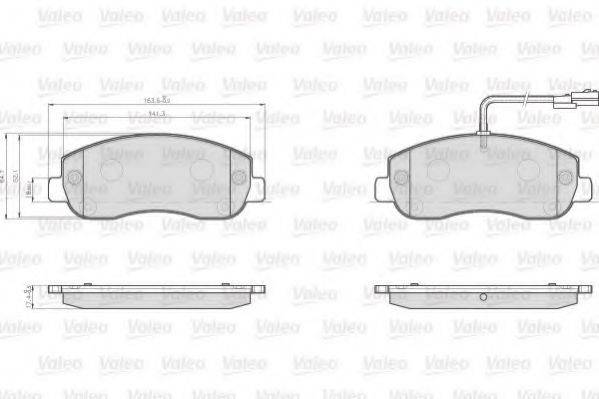 VALEO 25147 Комплект гальмівних колодок, дискове гальмо