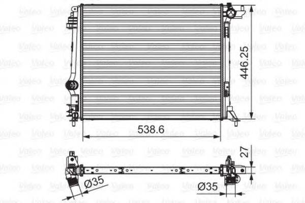 VALEO 701662 Радіатор, охолодження двигуна