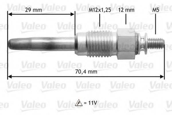 VALEO 345190 Свічка розжарювання