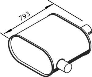 DINEX 64360 Середній глушник вихлопних газів