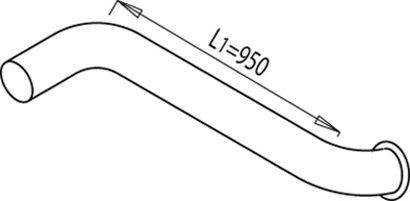 DINEX 68672 Труба вихлопного газу