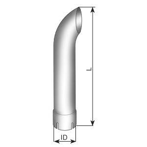 DINEX 91480 Труба вихлопного газу, універсальна