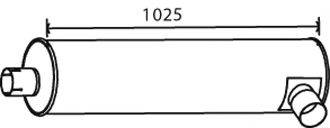 ZARA 1247 Середній/кінцевий глушник ОГ