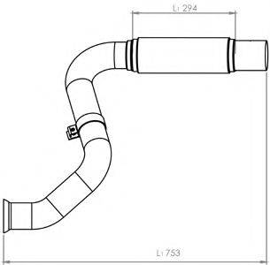 DINEX 56169 Труба вихлопного газу