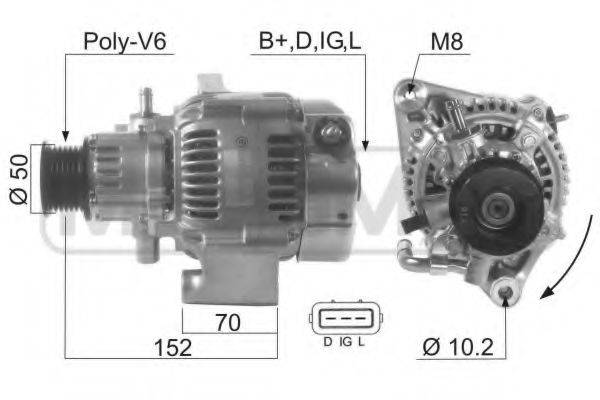 LAND ROVER YLE 000010 Генератор
