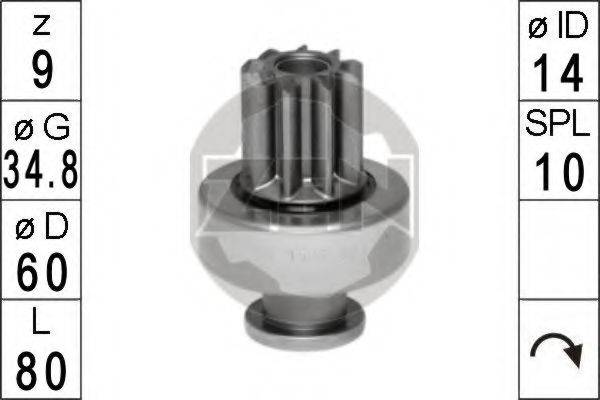 LUCAS 229938 Привід із механізмом вільного ходу, стартер