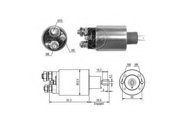 ERA F3HT 11001 DB Тягове реле, стартер