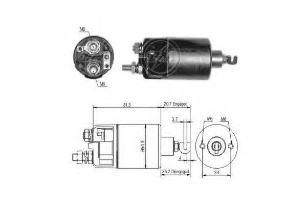 ERA 28100-36070 Тягове реле, стартер