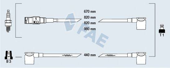 BOUGICORD 7155 Комплект дротів запалювання