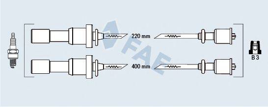 FAE 85393 Комплект дротів запалювання