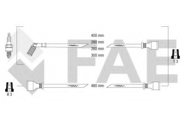 FAE 85670 Комплект дротів запалювання
