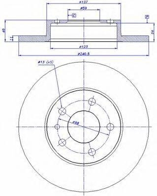 CAR BS 7510 гальмівний диск