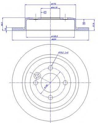 CAR DDF 1128 гальмівний диск