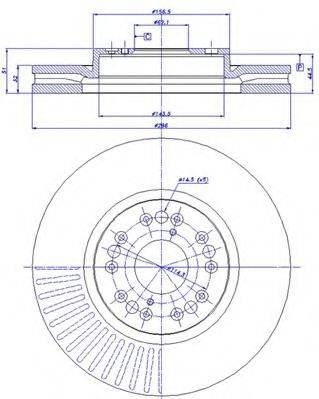 CAR DDF 1134 гальмівний диск