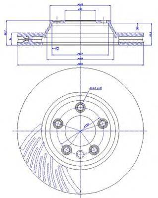 CAR BS 7086 гальмівний диск
