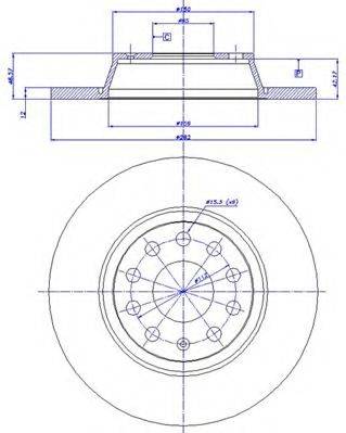 CAR DF 4558 гальмівний диск