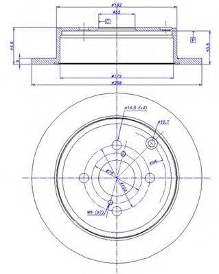 CAR BS 7740 гальмівний диск
