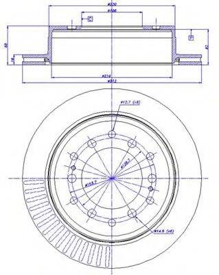CAR BS 8722 гальмівний диск