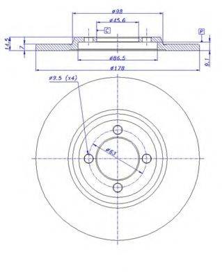 CAR BS 7110 гальмівний диск