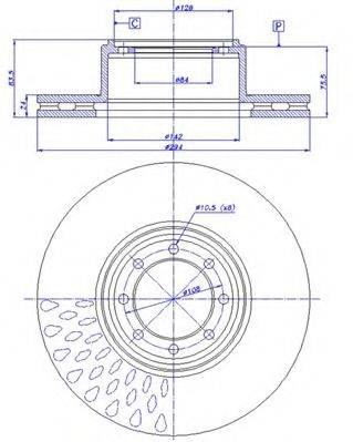 CAR BS 7257 гальмівний диск