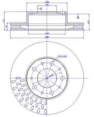 CAR MDC 1849 гальмівний диск