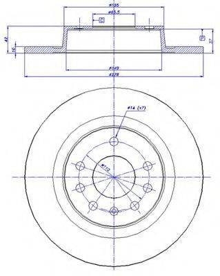 CAR MDC 2037 гальмівний диск