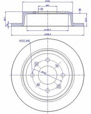 CAR BS 7653 гальмівний диск