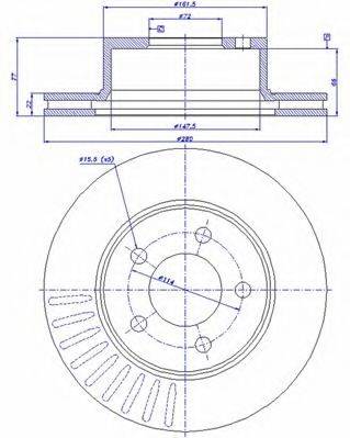 CAR BS 8080 гальмівний диск