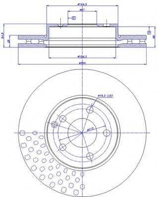 CAR V295 гальмівний диск