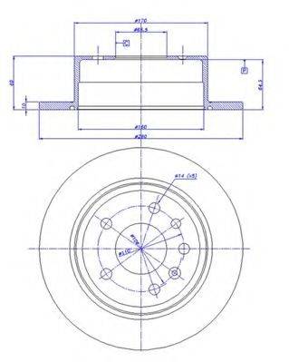 CAR DF209 гальмівний диск