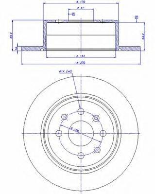 CAR DDF 814 гальмівний диск